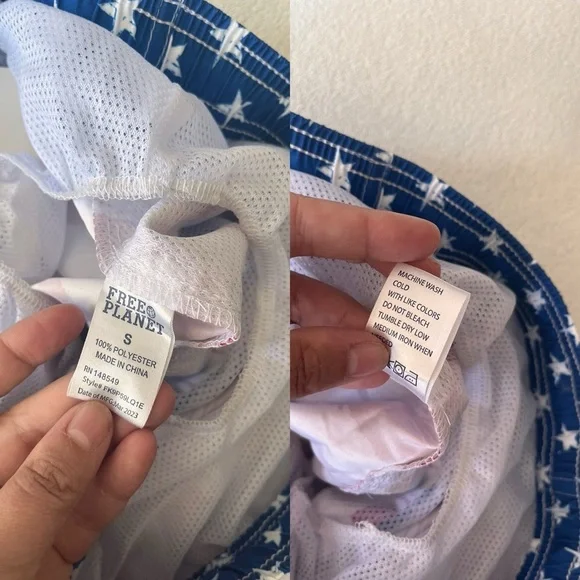 NWT Free Planet Men’s US Flag Shark Swim Trunks S - Picture 9 of 12